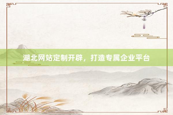 湖北网站定制开辟，打造专属企业平台