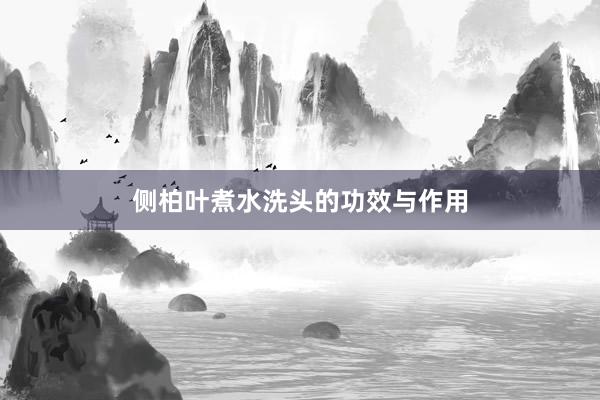 侧柏叶煮水洗头的功效与作用